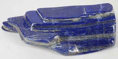 Lot 602 - A large polished lapis lazuli sphere, 34cm.