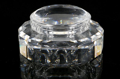 Lot 569 - A rare glass jewel schmuckdose and cover by...