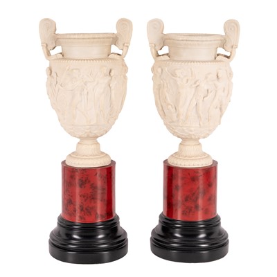 Lot 102 - A pair of Anthony Redmile Grand Tour style resin copies of The Townley Vase