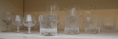 Lot 600 - A collection of glass comprising bowls,...