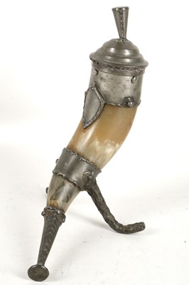 Lot 630 - A large, continental pewter mounted table top...