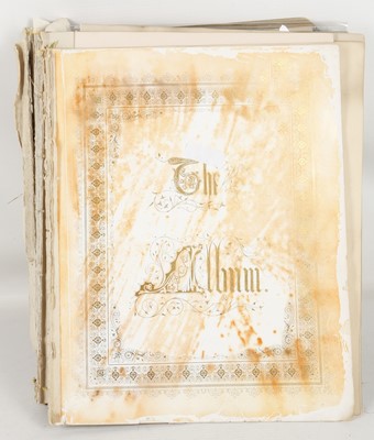 Lot 596 - A 19th century album of drawings and...