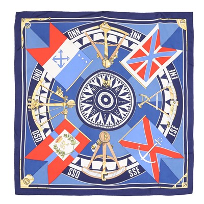 Lot 10 - Hermes 'Sextants' Silk Scarf