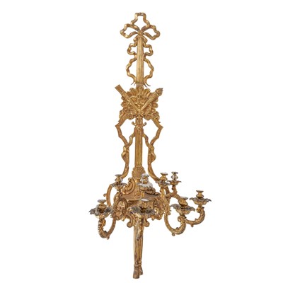 Lot 222 - A Louis XVI Style Gilt-Bronze Ten-Light Wall Applique
