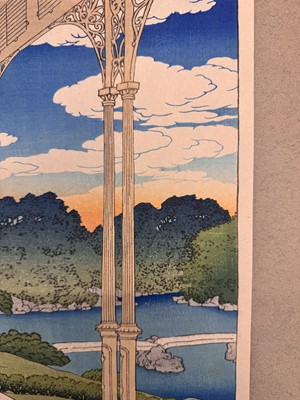 Lot 834 - Kawase Hasui 川瀬 巴水 (Japanese, 1883-1957), Showa era, 1920