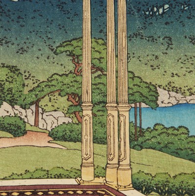Lot 834 - Kawase Hasui 川瀬 巴水 (Japanese, 1883-1957), Showa era, 1920