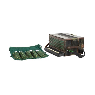 Lot 427 - A Hohner accordion, together with a group of five harmonica's