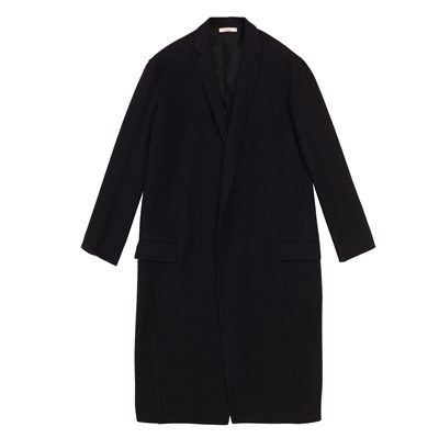 Lot 13 - Celine Navy Cashmere Minimalist Coat - Size 34