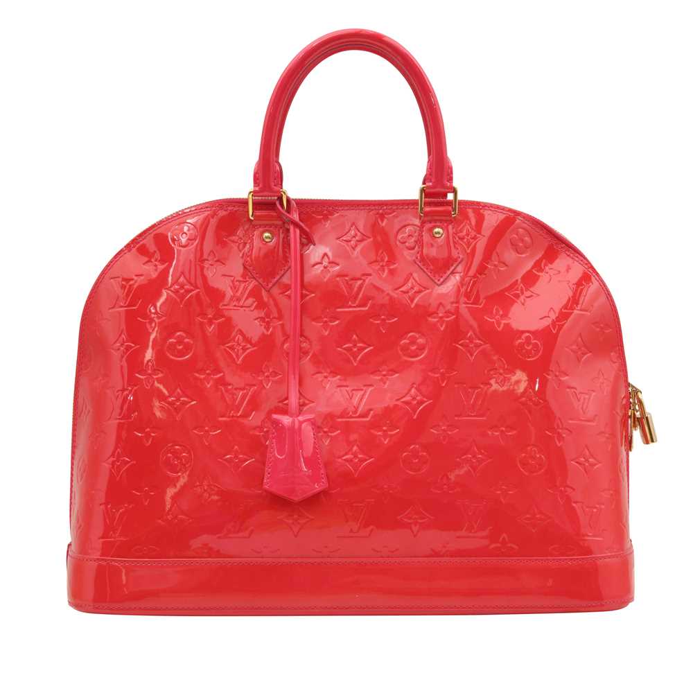 Lot 42 - Louis Vuitton Rose Pop Monogram Vernis Alma GM