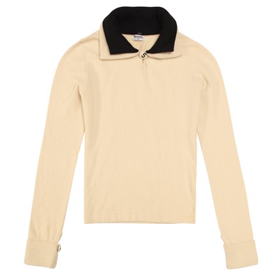 Lot 139 - Chanel Cream Cashmere No 5 Logo Sweater