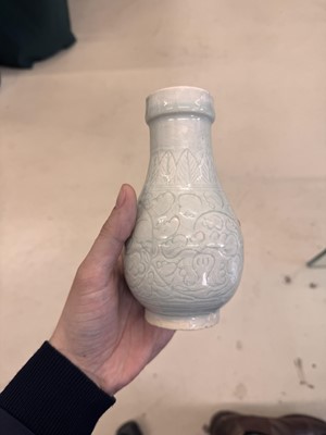 Lot 454 - A Chinese Qingbai 'floral scroll' vase, Song dynasty