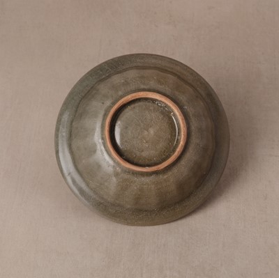 Lot 459 - A Chinese Longquan celadon 'twin fish' moulded dish, Song/Ming dynasty