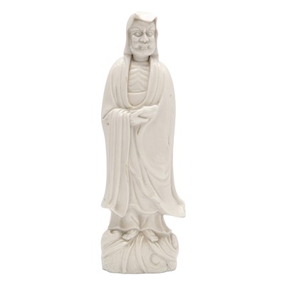 Lot 312 - A Chinese Dehua figure of Damo, Qing dynasty, 18th century