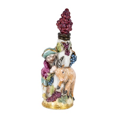 Lot 186 - A Chelsea porcelain and gilt metal mounted scent bottle Circa 1760