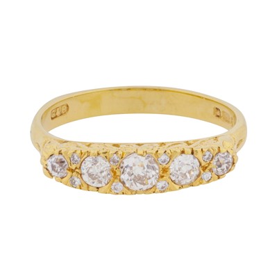 Lot 153 - A gold and diamond ring, circa 1987