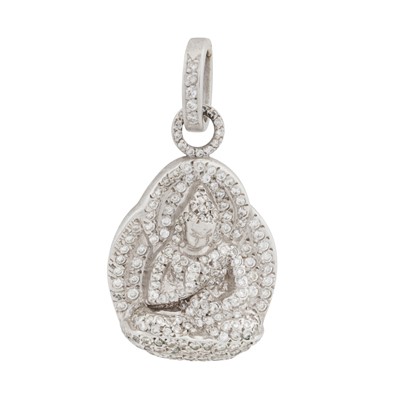 Lot 357 - A diamond Buddha pendant