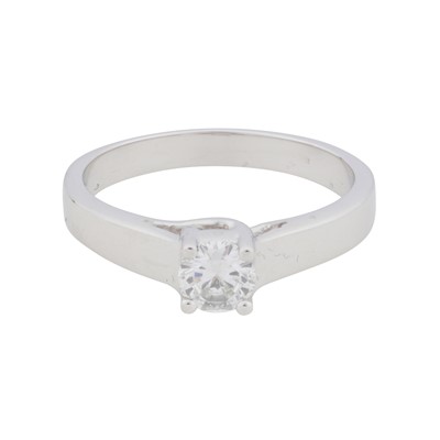 Lot 388 - A single-stone diamond ring, circa 2007