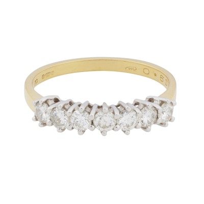 Lot 320 - A diamond seven stone ring, circa 1994
