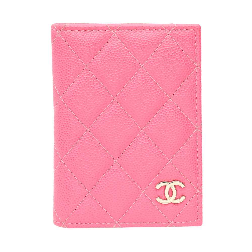 Lot 38 - Chanel Pink Flap Card Holder