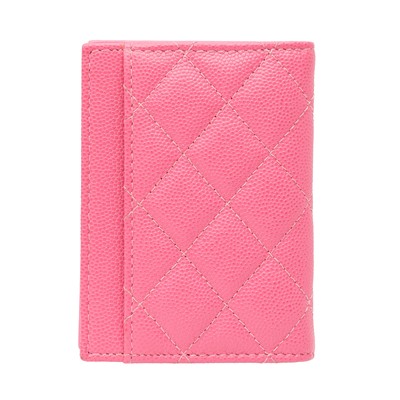 Lot 38 - Chanel Pink Flap Card Holder