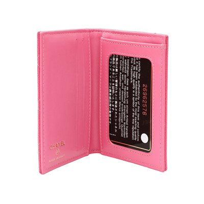 Lot 38 - Chanel Pink Flap Card Holder