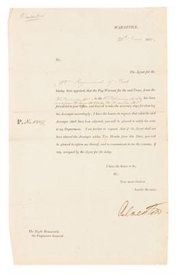 Lot 406 - Palmerston (Henry John Temple, Viscount of)