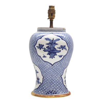 Lot 5 - A Chinese blue and white 'precious objects' vase, Qing dynasty, Kangxi period