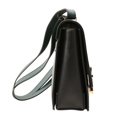 Lot 1 - Lanvin Green Bi Colour Convertible Flap Bag