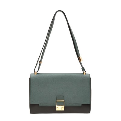 Lot 1 - Lanvin Green Bi Colour Convertible Flap Bag
