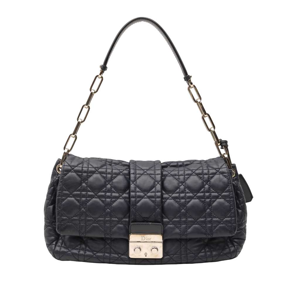 Lot 89 - Christian Dior Navy Miss Dior Flap Bag