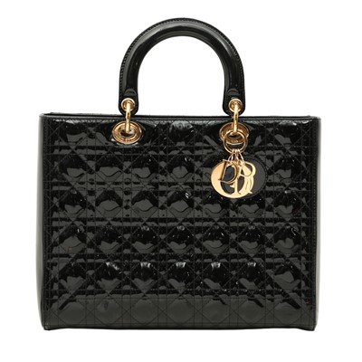 Lot 152 - Christian Dior Black Large Lady Dior Bag