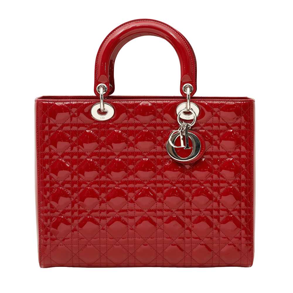 Lot 24 - Christian Dior Red Large Lady Dior Bag
