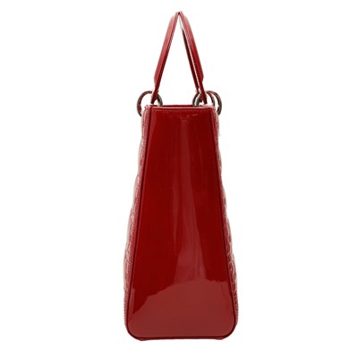 Lot 24 - Christian Dior Red Large Lady Dior Bag