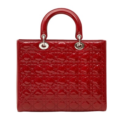 Lot 24 - Christian Dior Red Large Lady Dior Bag