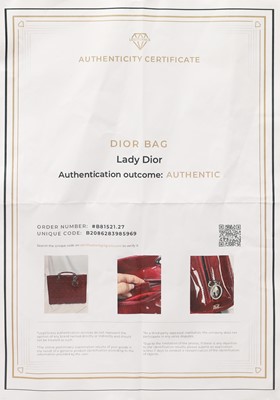 Lot 24 - Christian Dior Red Large Lady Dior Bag