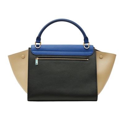 Lot 68 - Celine Blue Tricolour Medium Trapeze Bag