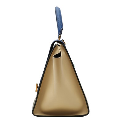 Lot 68 - Celine Blue Tricolour Medium Trapeze Bag