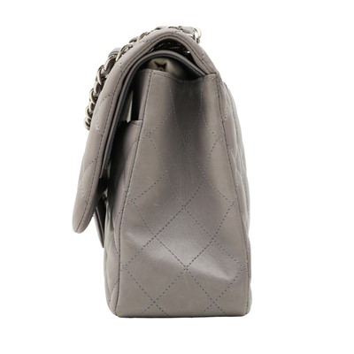Lot 51 - Chanel Grey Jumbo Classic Double Flap Bag