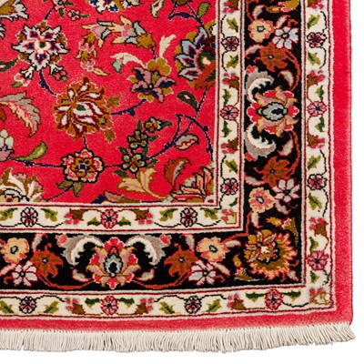 Lot 7 - A fine part silk Tabriz runner, north-west Persia