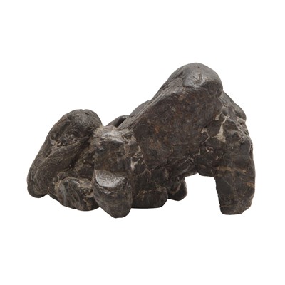 Lot 200 - A Chinese 'lion' scholar's rock, gongbi, Qing dynasty, 18th century