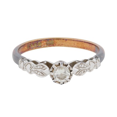 Lot 316 - A diamond single stone ring, circa 1963