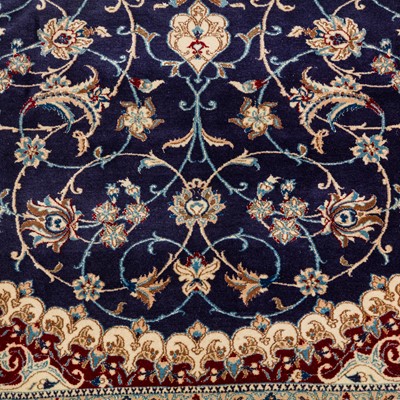 Lot 26 - An extremely fine part silk Nain carpet, central Persia