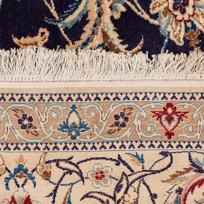 Lot 26 - An extremely fine part silk Nain carpet, central Persia