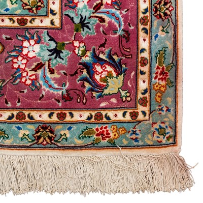 Lot 89 - A very fine part silk Tabriz carpet, north-west Persia
