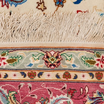 Lot 89 - A very fine part silk Tabriz carpet, north-west Persia