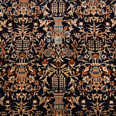 Lot 23 - A fine Kirman Laver small carpet, South Persia