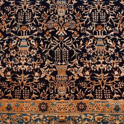 Lot 23 - A fine Kirman Laver small carpet, South Persia