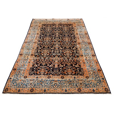 Lot 23 - A fine Kirman Laver small carpet, South Persia