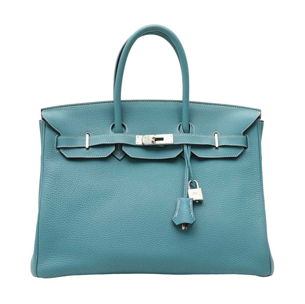Lot 72 - Hermès Bleu Jean Togo Birkin 35