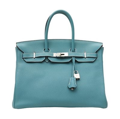 Lot 72 - Hermès Bleu Jean Togo Birkin 35